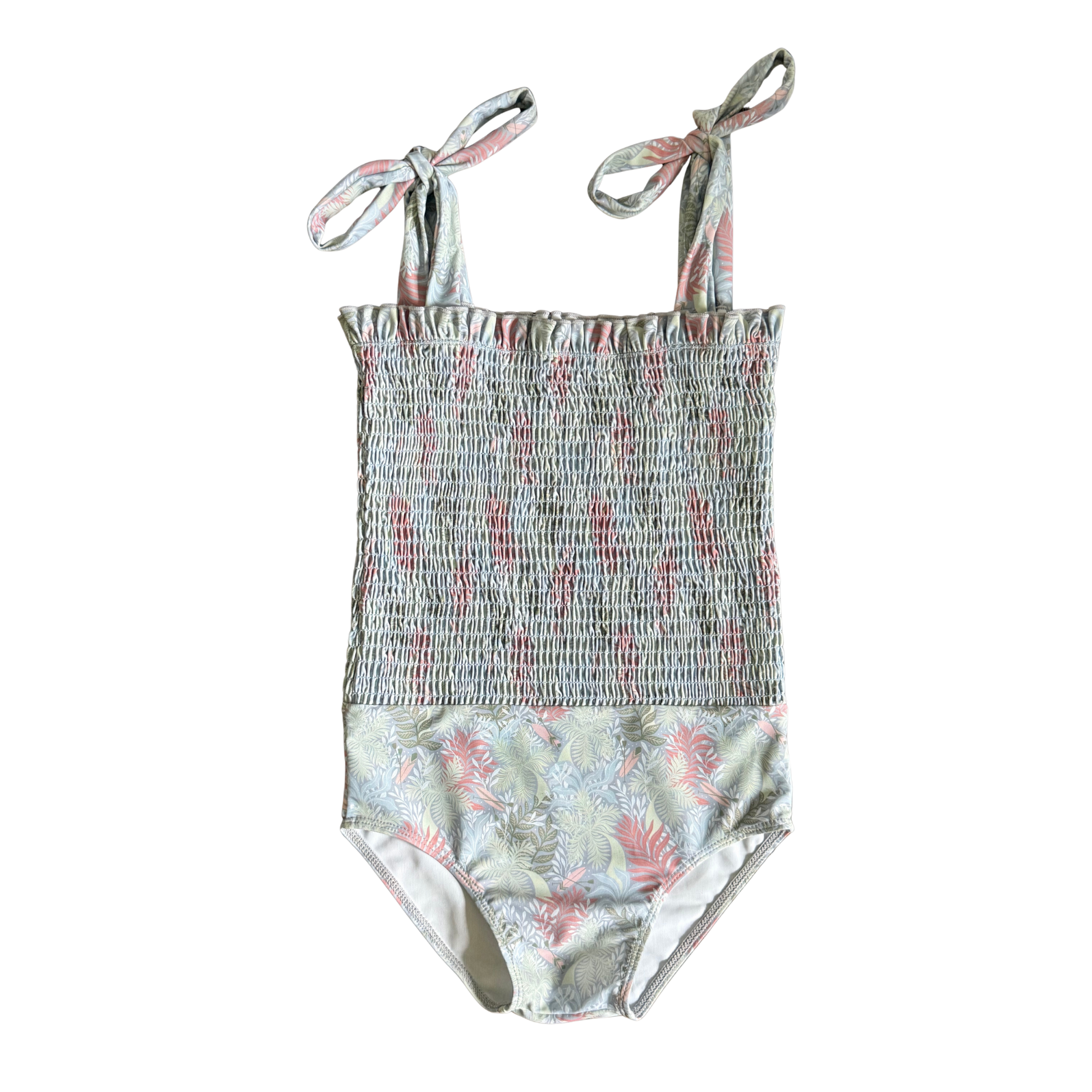 Girls Smocked One Piece Swimsuit